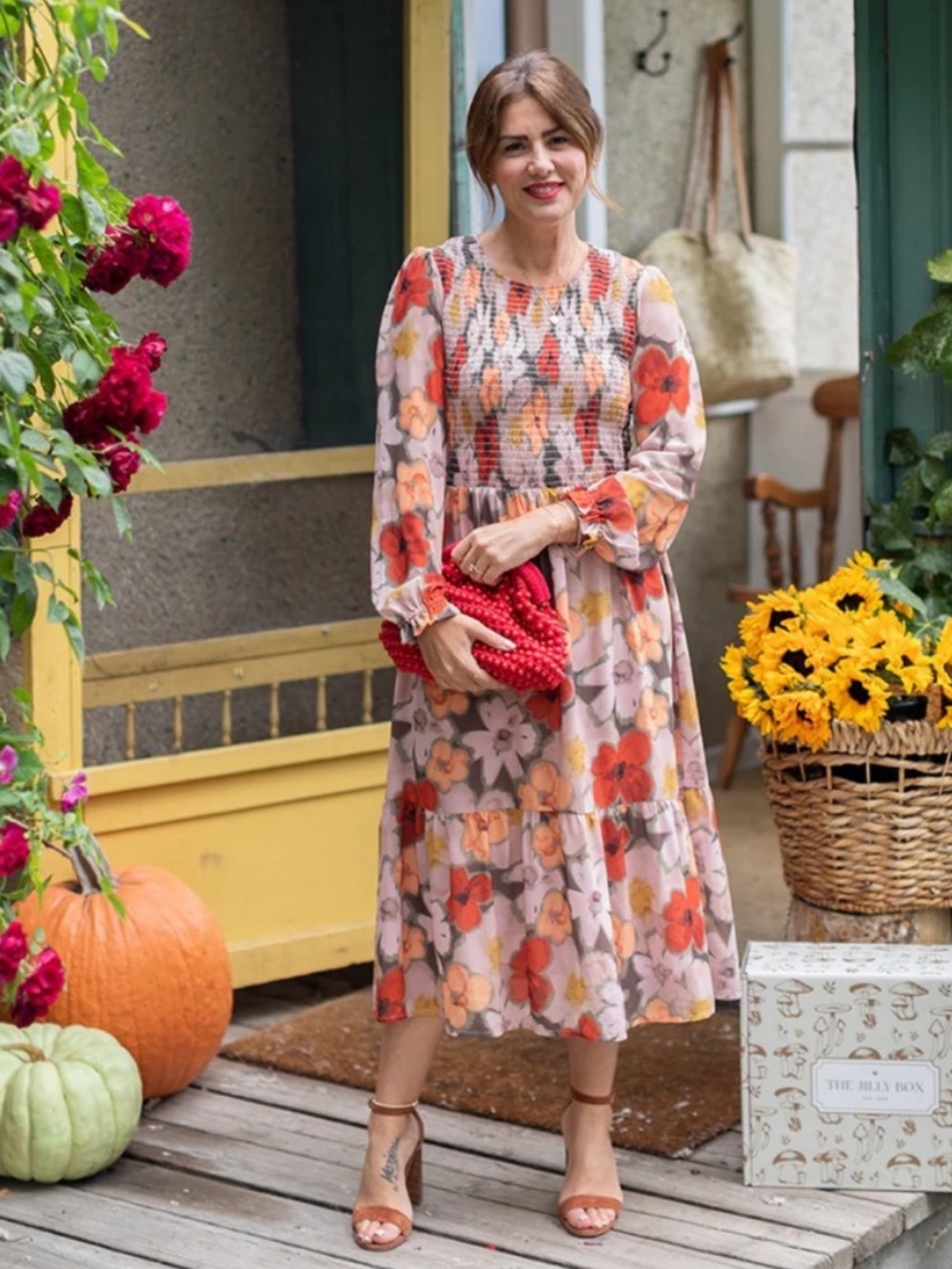 Grace Midi Dress in Farm Floral from the Mad About Style x The Jilly Box